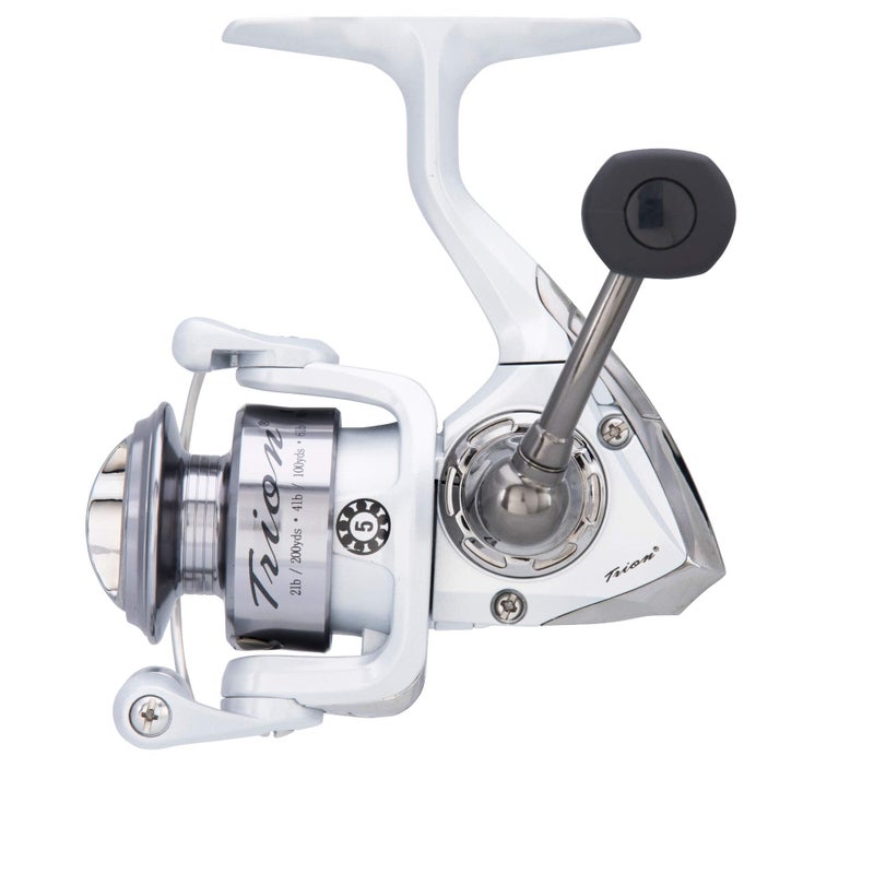 Pflueger Trion Spinning Reel, Size 25 Fishing Reel, Right/Left Handle Position, Graphite Body and Rotor, Corrosion-Resistant, Aluminum Spool, Front Drag System,Silver - Image 3